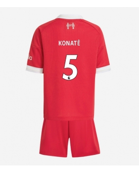 Billige Fotballdrakt Liverpool Ibrahima Konate #5 Replika Hjemmedraktsett Barn 2025-26 Kortermet (med bukser)